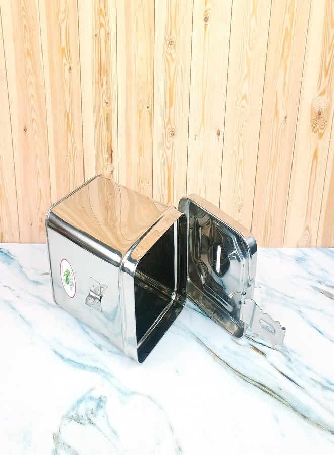 Chef Turtles Stainless Steel Coin Box/Piggy Bank/Gullak/Donation/Suggestion Box/Antique Coin Bank Box Money Organiser for Kids and Adults- 13cm Small - Image 2